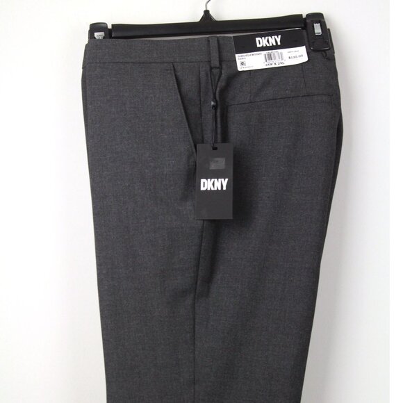 DKNY Men's Dress Pants Modern Stretch Dress Pants Grey 34Wx29L E04411 - Picture 1 of 4
